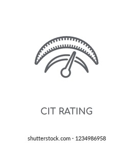 credit rating linear icon. Modern outline credit rating logo concept on white background from General collection. Suitable for use on web apps, mobile apps and print media.