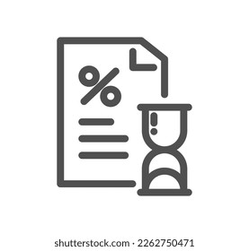 Credit rating related icon outline and linear vector.