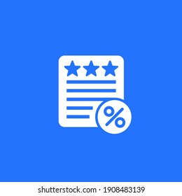 Credit Rating, Score Icon For Web