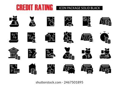 Rating Solid Black Icon Vektorgrafik Design Gut für Website und mobiles App