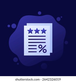 credit rating vector icon design
