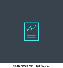 Credit report concept blue line icon. Simple thin element on dark background. Credit report concept outline symbol design. Can be used for web and mobile UI/UX Credit report concept blue line icon. Simple thin element on dark background. Credit report concept outline symbol design. Can be used for web and mobile UI/UX