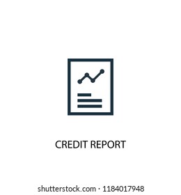 Credit Report Icon. Simple Element Illustration. Credit Report Concept Symbol Design. Can Be Used For Web And Mobile.