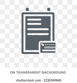 credit report icon. Trendy flat vector credit report icon on transparent background from general  collection. 