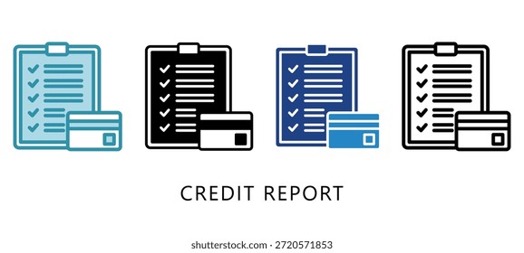 Ícone De Vários Estilos Do Relatório De Crédito. Mini Ilustração Relacionada À Tributação, Relatório Financeiro. Use Para O Desenvolvimento Moderno De Conceitos, Ui, Ux Web E Aplicativos.