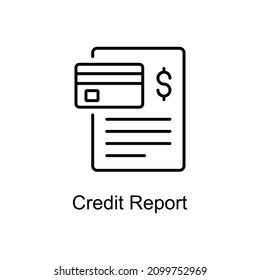 Credit Report Vector line icons for your digital or print projects.