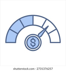 Pontuação de crédito Blue Icon Ilustração vetorial
