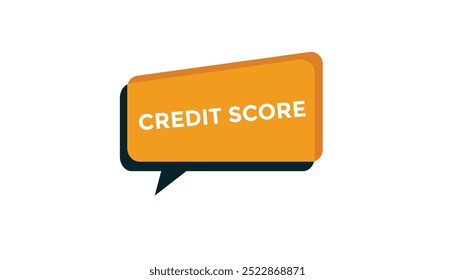 Credit score button web banner templates. Vector Illustration 
