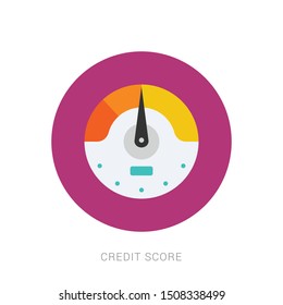 Credit score concept. credit information from poor to good.