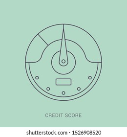 Credit score concept. credit information from poor to good.