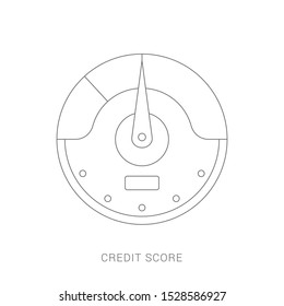 Credit score concept. credit information from poor to good.