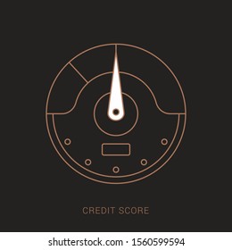 Credit score concept. credit information from poor to good.