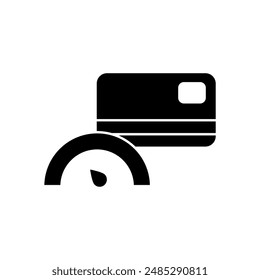credit score concept line icon. Simple element illustration. credit score concept outline symbol design.