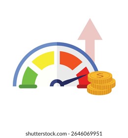 análise de dados de pontuação de crédito. pontuação de crédito de design simples. elementos financeiros e de negócios. ícone simples