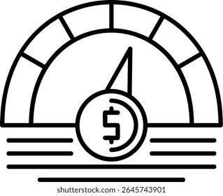 Design do Ícone de Estilo Preenchido da Pontuação de Crédito
