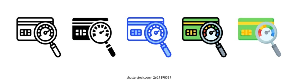Colección De Iconos De Puntuación De Crédito Con Varios Estilos