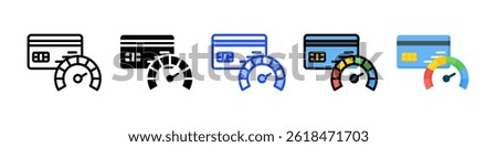 Credit Score Icon Collection With Multiple Styles