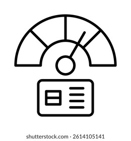 Credit Score Icon Element for Design