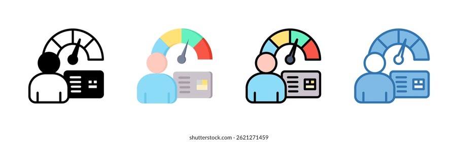 Elemento De Icono De Puntuación De Crédito Para Diseño