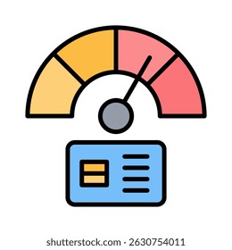 Elemento de icono de puntuación de crédito para diseño