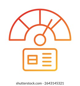 Elemento de ícone de pontuação de crédito para design