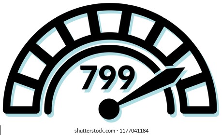 Credit Score Icon as EPS 10 File
