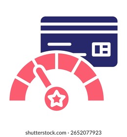 Ícone de Pontuação de Crédito - Ilustração do Vetor de Preenchimento