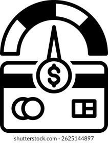Icono de puntuación de crédito Ilustración vectorial mixta