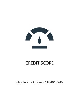 Credit score icon. Simple element illustration. Credit score concept symbol design. Can be used for web and mobile.