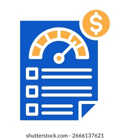 Icono de puntuación de crédito Ilustración vectorial de diseño de color sólido