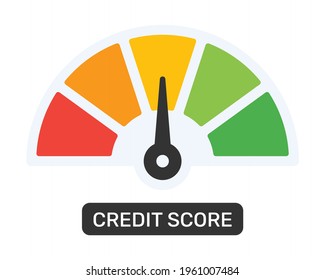 Credit score indicators vector illustration. Financial situation level.