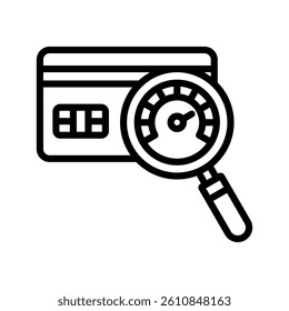 Credit Score Line Vector Illustration On White Background.