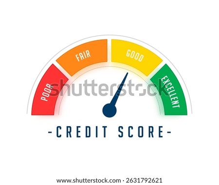 credit score meter for performance rating vector