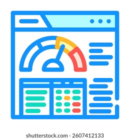 credit score monitoring budget planning color icon vector. credit score monitoring budget planning sign. isolated symbol illustration