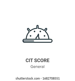 Credit score outline vector icon. Thin line black credit score icon, flat vector simple element illustration from editable general concept isolated stroke on white background