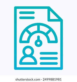 Credit Score Ranges Icon, Loan Rating Scale With Levels From Poor To Excellent. Report Dashboard With User, Financial Capacity Assessment. Isolated Lineal Gradient Icon.