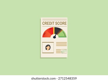 Puntuación crediticia. Documento de informe de crédito. Calificación de rendimiento personal o Comentarios del Cliente