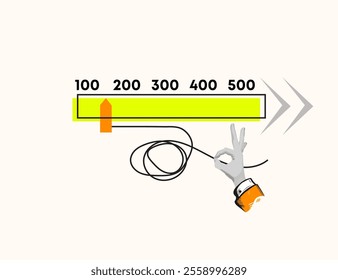 Credit score. Report form document background. Collage Art Vector illustration
