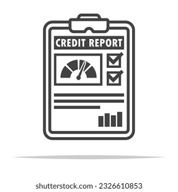 Credit score report icon transparent vector