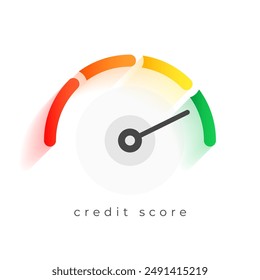 credit score scale gauge for digital survey vector