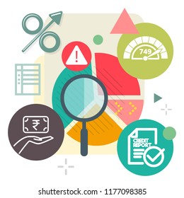 Credit Score Validation Abstract Illustration as EPS 10 File