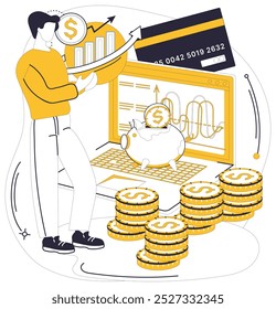 Credit score vector illustration. Analyzing credit report is akin to deciphering intricate language financial success In symphony finance, credit score plays role crucial musical note