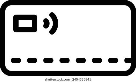 Credit single vector line icon