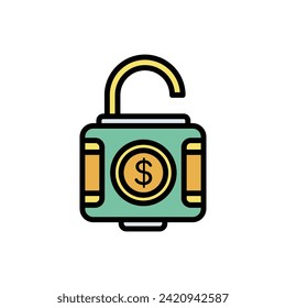 Credit Unsecured Loan Icon Vector Illustration