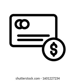 credit vector color line icon 