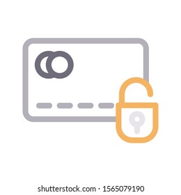 credit vector colour line icon 