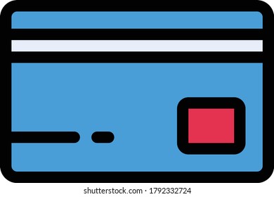 Kreditvektorflachfarbensymbol 