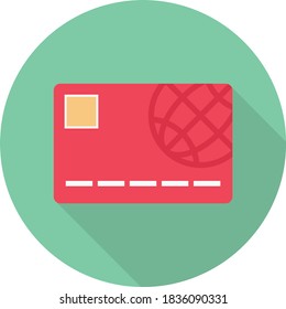 credit vector flat color icon