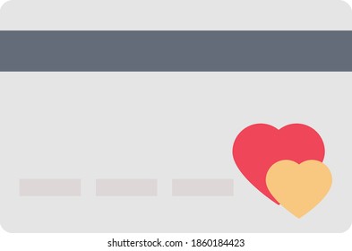 credit vector flat colour icon