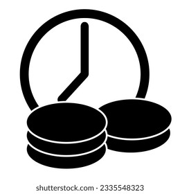 Credit vector icon flat design style isolated on white background..